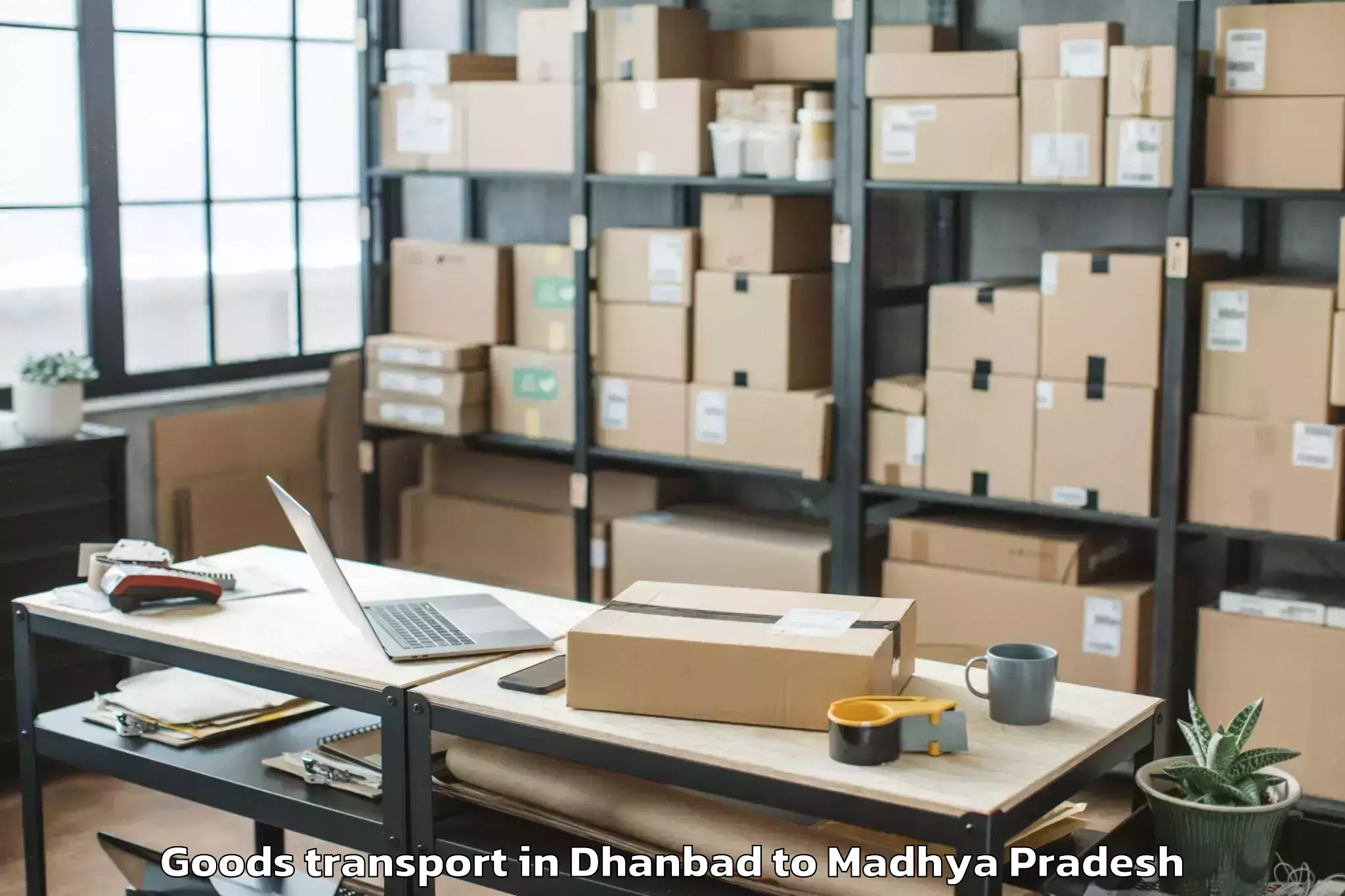 Hassle-Free Dhanbad to Hoshangabad Goods Transport